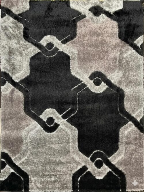 3D Shaggy 6158 Rug – Modern Abstract Pattern